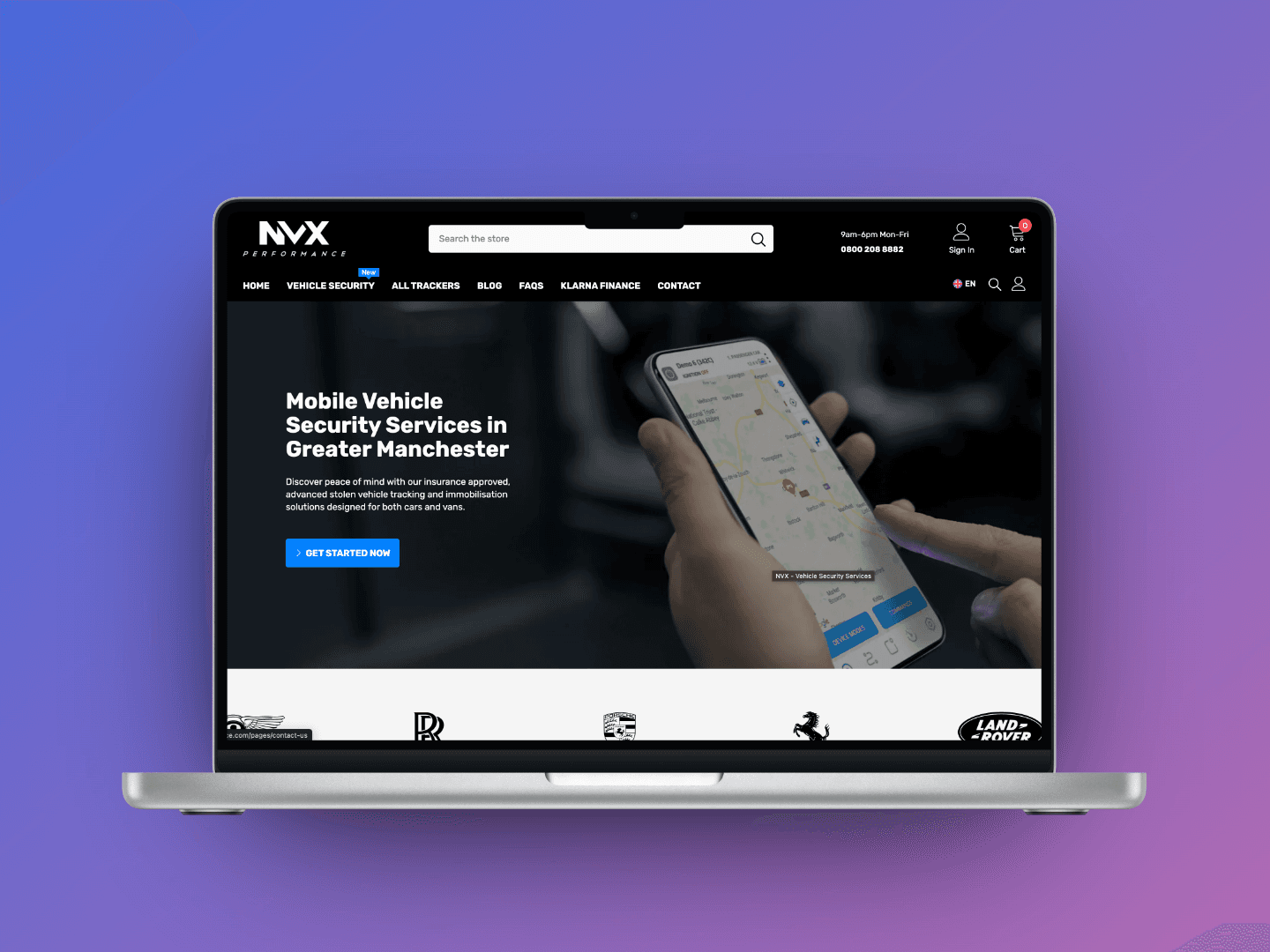 NVX Performance website built by Lipsum Technologies